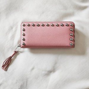 Rebecca Minkoff Zip Wallet w Studs in Pink